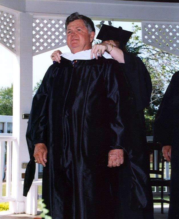 E. Ray Morris receives a Doctor of Humane Letters award from Bethel College